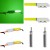 2x ŚWIETLIK ELEKTRONICZNY LED NA SZCZYTÓWKĘ FEEDER + BATERIA ZIELONY