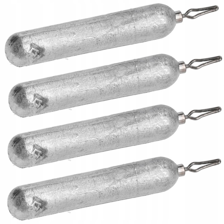 4x CIĘŻAREK CYLINDRYCZNY SPINNINGOWY ZACISKOWY DROP SHOT 5G