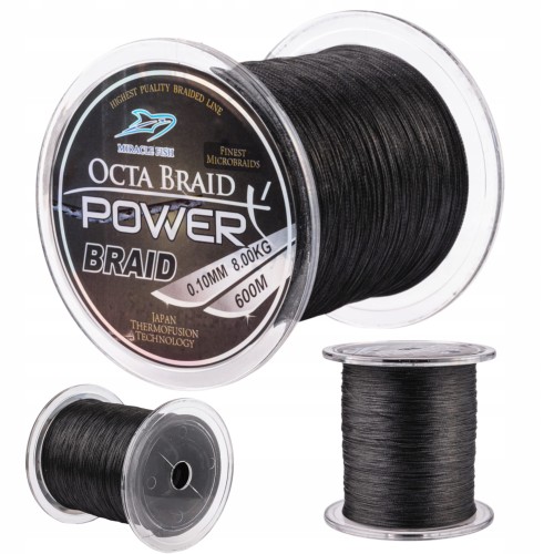 PLECIONKA OCTA BRAID X4 0,30 mm 600 m czarna
