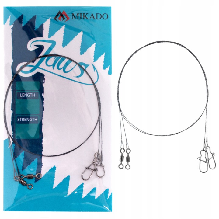 2x PRZYPON WOLFRAMOWY MIKADO JAWS LIGHT 20cm/15kg 2 SZTUKI